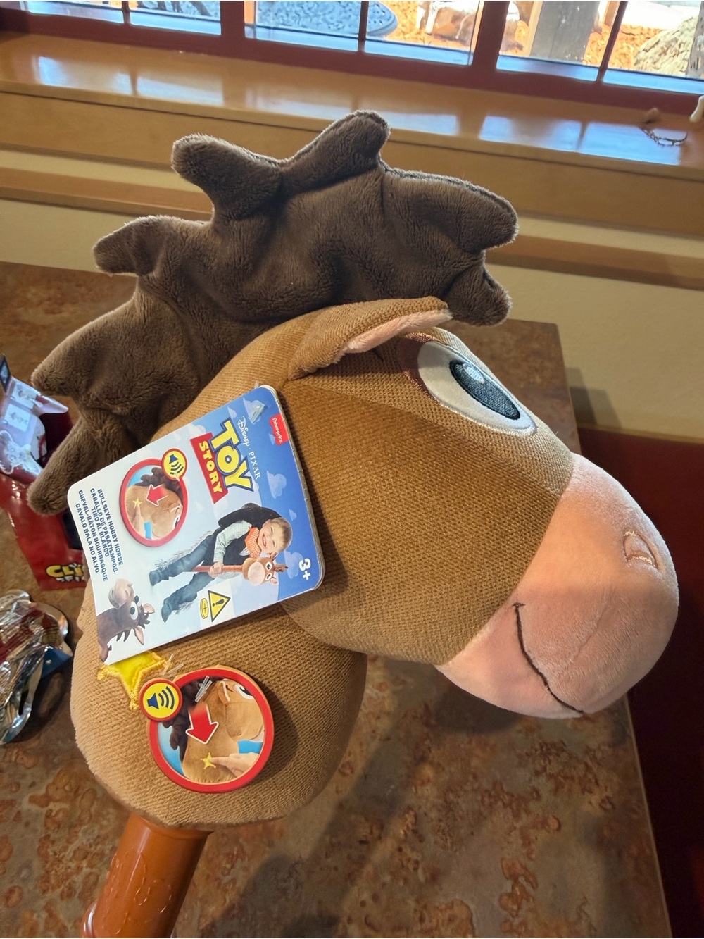 Fisher-Price Toy Story Bullseye Hobby Horse Hood - Brown & Tan